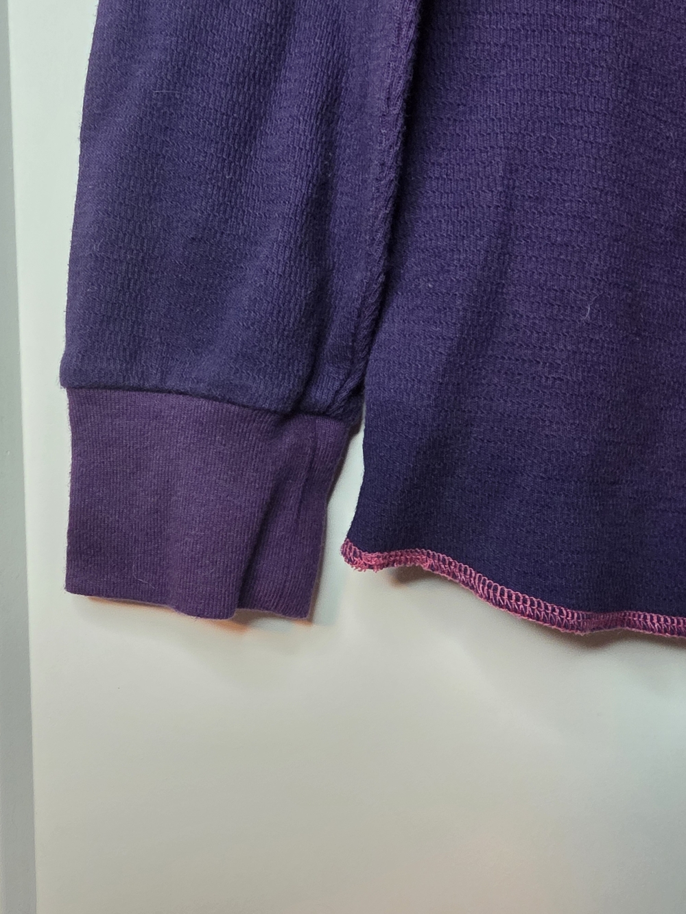 GAP - Boys' Ombre Long Sleeve Thermal Tee - Raspberry Glaze - Picture 5 of 6